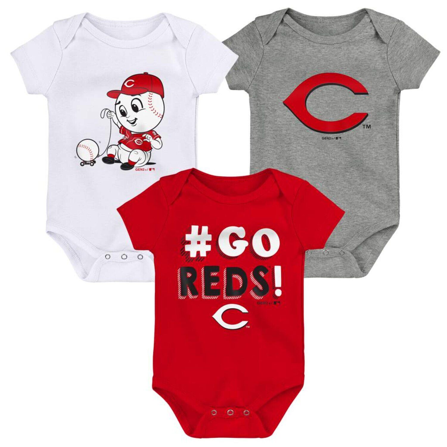 Комплект боди из трех частей Infant: красный/белый/серый Cincinnati Reds Born To Win Outerstuff
Комплект боди из трех частей Infant: красный/белый/серый Cincinnati Reds Born To Win Outerstuff