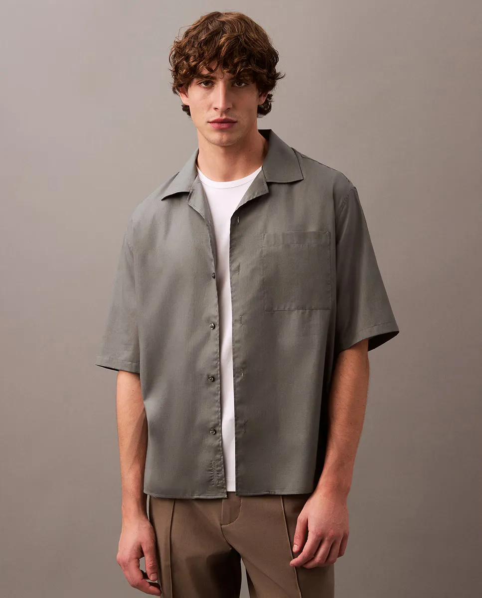 Рубашка из хлопка с короткими рукавами Calvin Klein, светло-серый
Рубашка из хлопка с короткими рукавами Calvin Klein, светло-серый