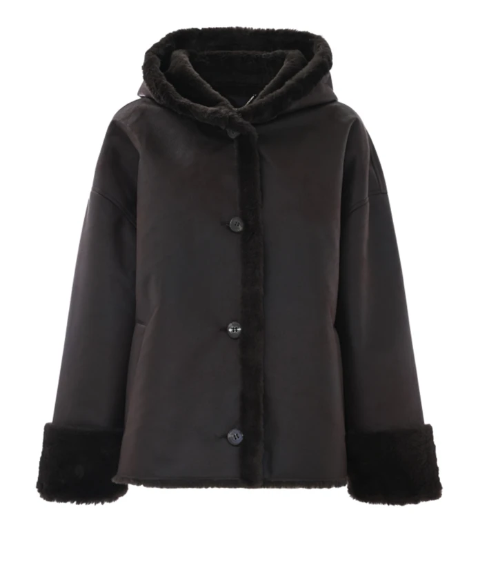 Куртка из овчины на меховой подкладке с капюшоном Kocca, коричневый
Куртка из овчины на меховой подкладке с капюшоном Kocca, коричневый