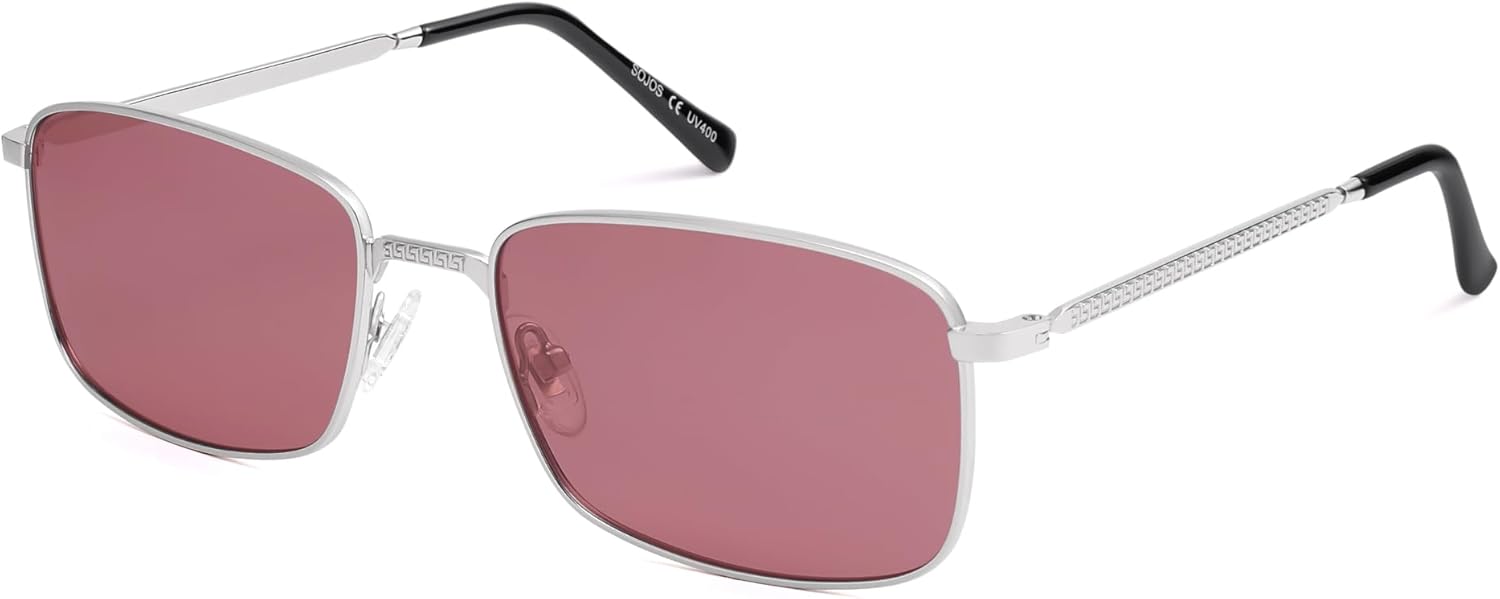 Солнцезащитные очки SOJOS в стиле ретро-винтаж, прямоугольные, поляризованные, классические, с защитой от УФ-излучения UV400, металлические, модель SJ1215, Silver/Burgundy
Солнцезащитные очки SOJOS в стиле ретро-винтаж, прямоугольные, поляризованные, классические, с защитой от УФ-излучения UV400, металлические, модель SJ1215, Silver/Burgundy