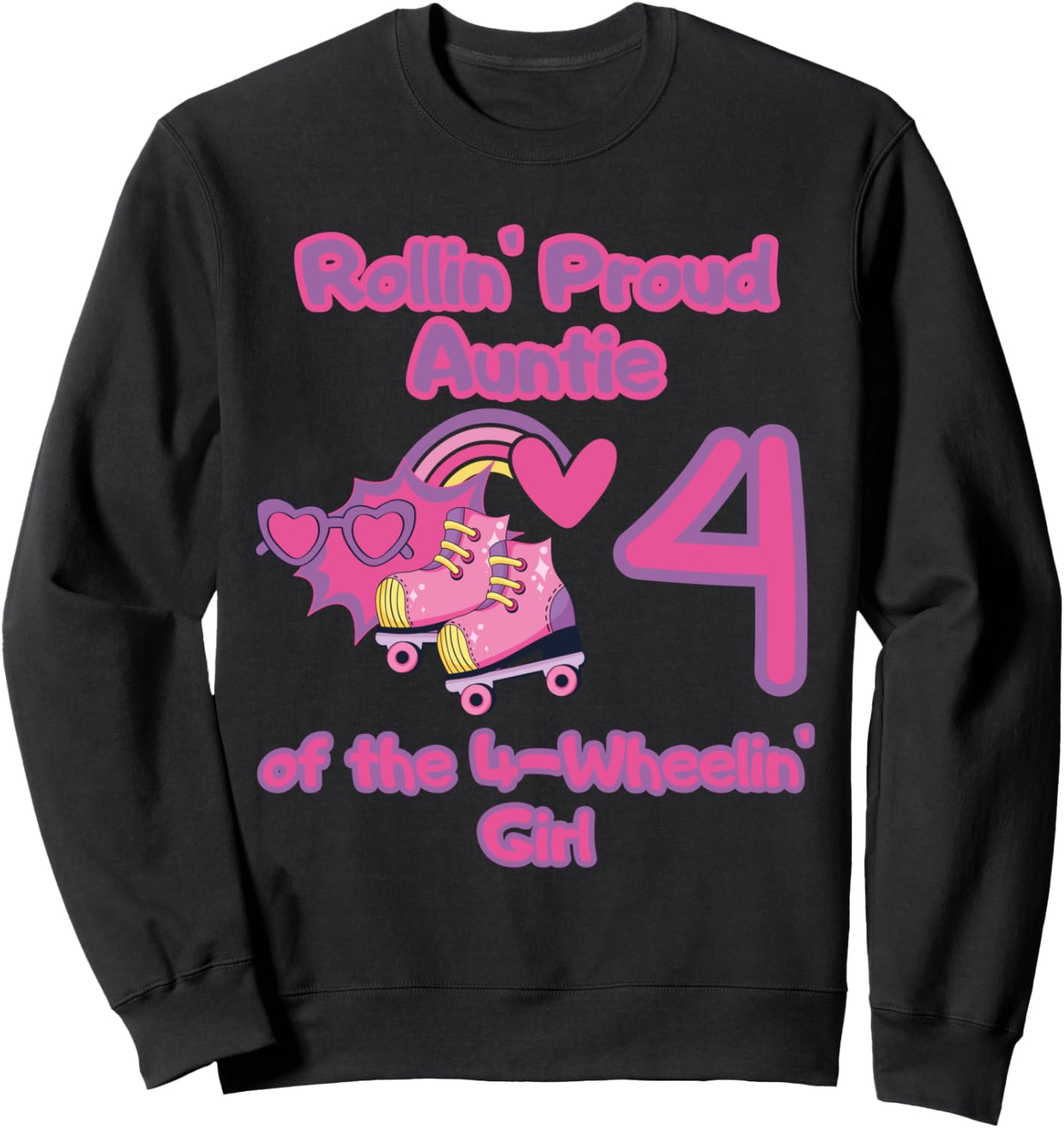Толстовка с надписью «Тетушка 4 и катание на роликах» для вечеринки в честь 4-летия Family Look Rolling Theme Outfit Decoration Gifts, черный
Толстовка с надписью «Тетушка 4 и катание на роликах» для вечеринки в честь 4-летия Family Look Rolling Theme Outfit Decoration Gifts, черный