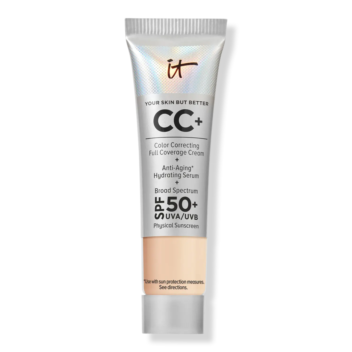 Мини-CC+ крем с SPF 50+ IT Cosmetics, Light (very light with olive undertones)
Мини-CC+ крем с SPF 50+ IT Cosmetics, Light (very light with olive undertones)
