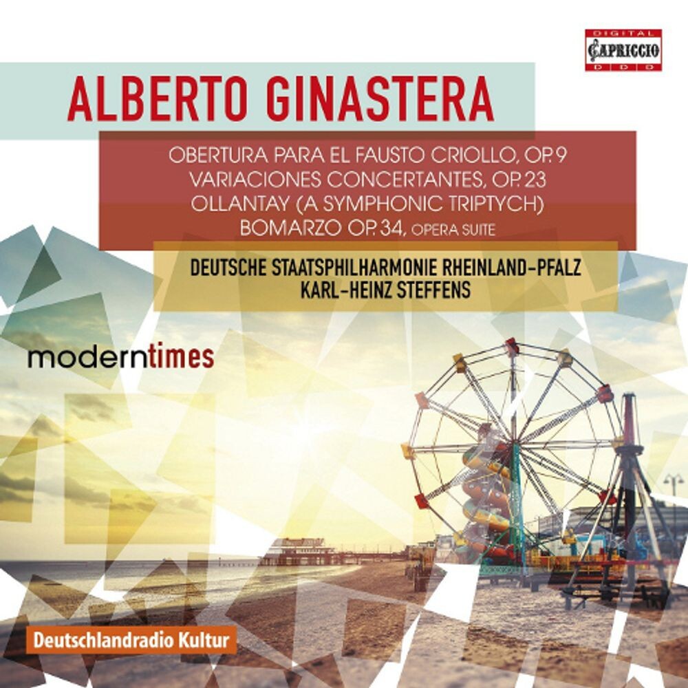 Диск CD Ginastera: Orchestral Works - Obertura para el Fausto Criollo / Variaciones Concertantes / Ollantay / Bomarzo - Alberto Ginastera, Karl-Heinz Steffens, Deutsche Staatsphilharmonie Rheinland-Pfalz
Диск CD Ginastera: Orchestral Works - Obertura para el Fausto Criollo / Variaciones Concertantes / Ollantay / Bomarzo - Alberto Ginastera, Karl-Heinz Steffens, Deutsche Staatsphilharmonie Rheinland-Pfalz