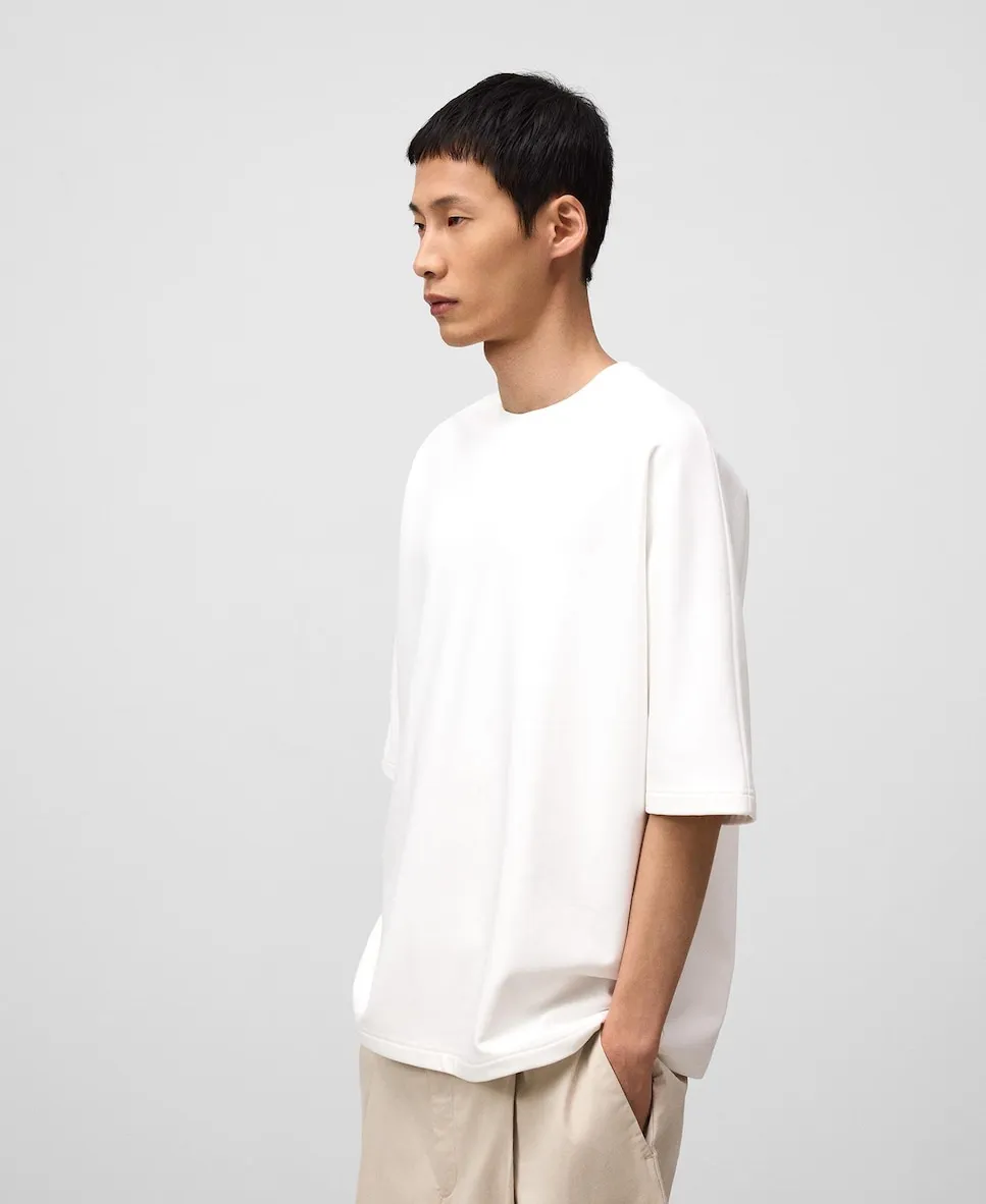 Мужская футболка с вырезом на спине Adolfo Dominguez, белый 
Мужская футболка с вырезом на спине Adolfo Dominguez, белый