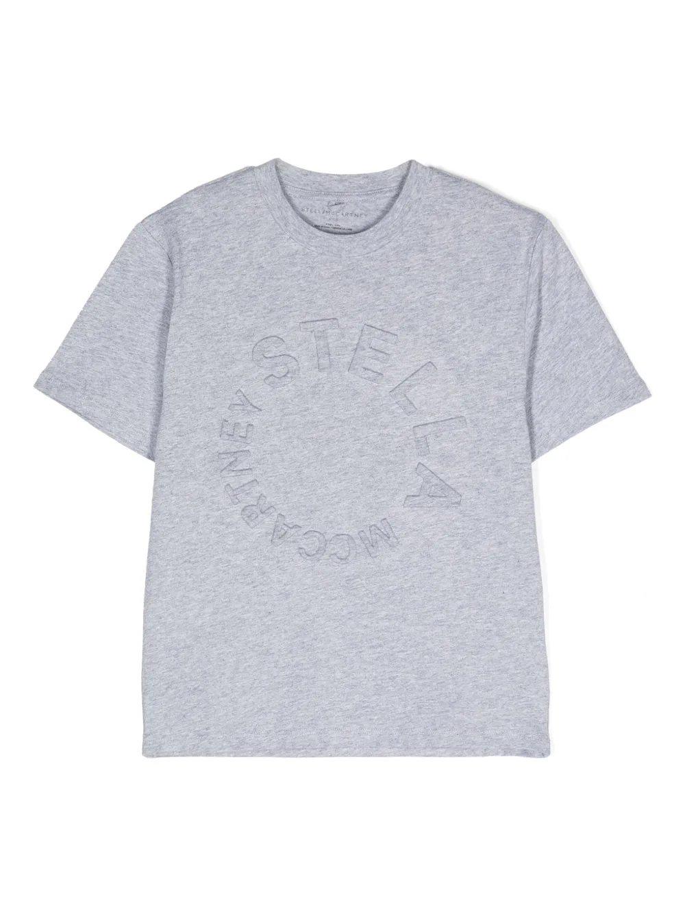 Футболка из джерси с тисненым логотипом Stella McCartney Kids, серый 
Футболка из джерси с тисненым логотипом Stella McCartney Kids, серый