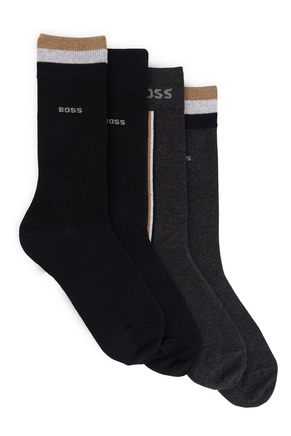 Носки из хлопковой смеси, 4 упаковки, стандартный размер Boss, черный
Носки из хлопковой смеси, 4 упаковки, стандартный размер Boss, черный