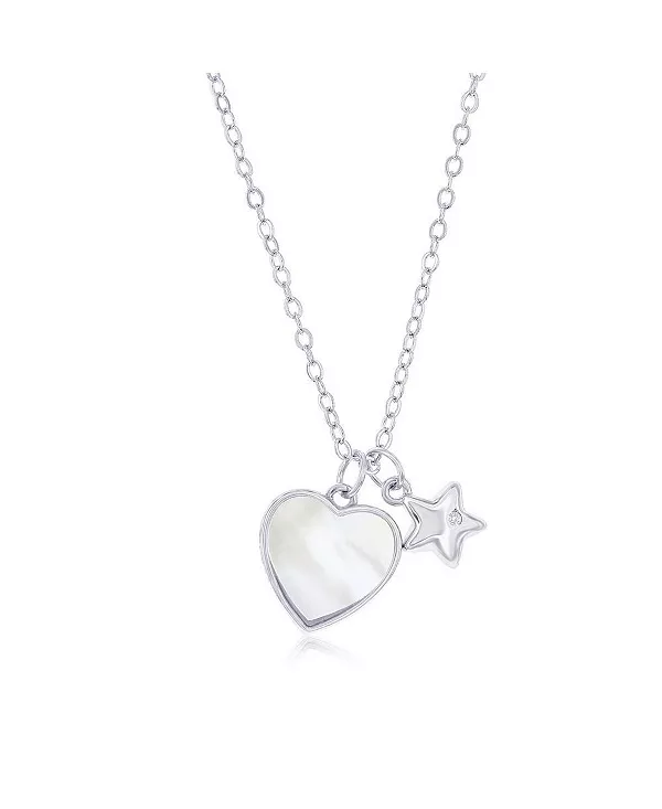 Серебряное ожерелье с фианитами в форме сердца и звезды Caribbean Treasures, silver
Серебряное ожерелье с фианитами в форме сердца и звезды Caribbean Treasures, silver