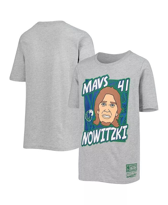 Футболка Big Boys Dirk Nowitzki Heathered Grey Dallas Mavericks Hardwood Classics King of the Court Player Mitchell & Ness
Футболка Big Boys Dirk Nowitzki Heathered Grey Dallas Mavericks Hardwood Classics King of the Court Player Mitchell & Ness