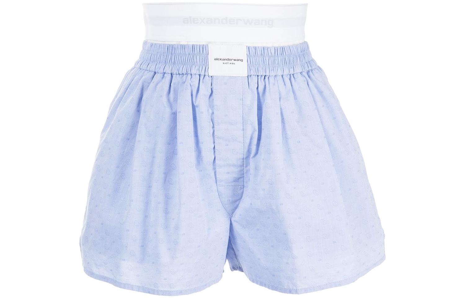 Боксеры из шелка с логотипом жаккард Alexander Wang, синий
Боксеры из шелка с логотипом жаккард Alexander Wang, синий