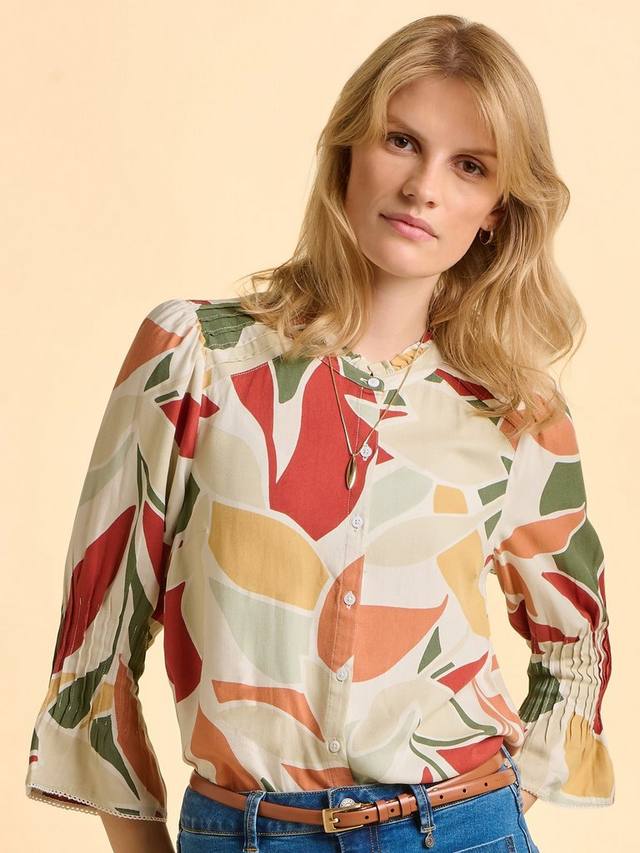 Топ Elva с абстрактным листом Brakeburn, Cream/Multi
Топ Elva с абстрактным листом Brakeburn, Cream/Multi