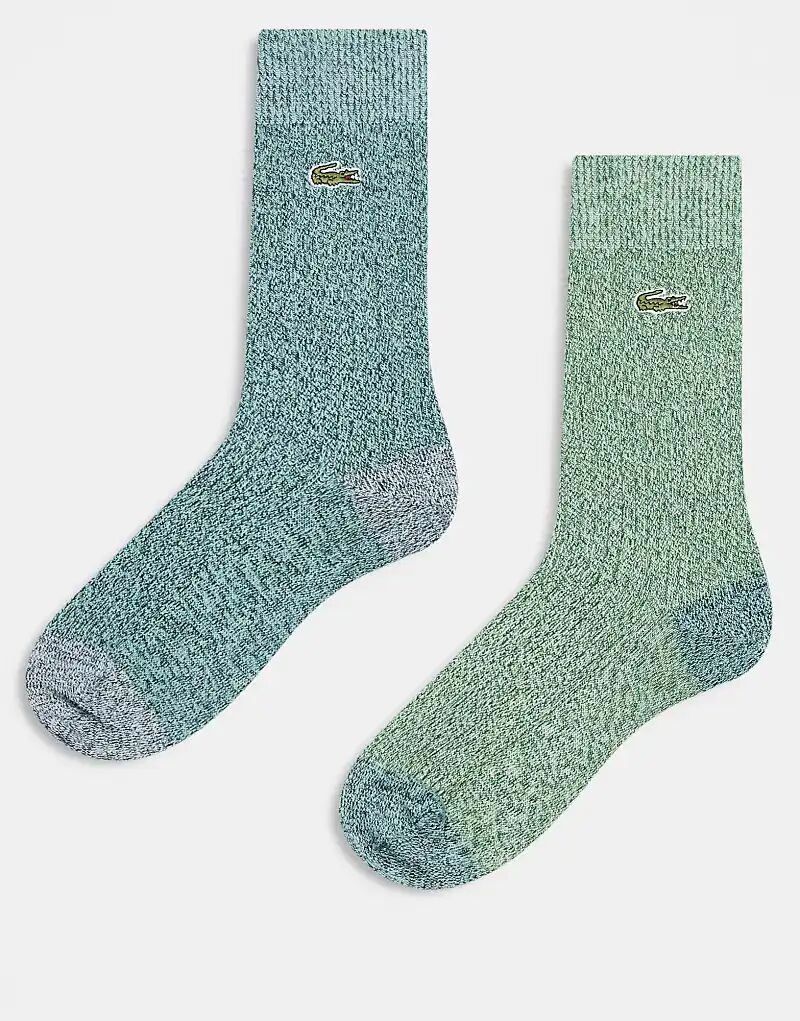 Lacoste, 2 пары ребристых носков зеленого цвета
Lacoste, 2 пары ребристых носков зеленого цвета