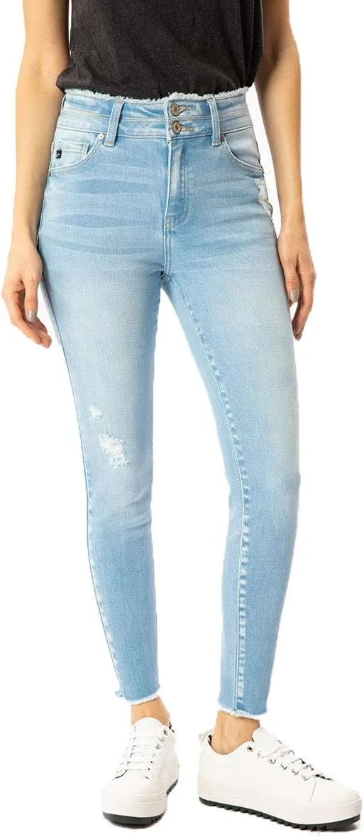 Kan Can Women's High Rise Ankle Skinny Jeans - KC7317
Kan Can Women's High Rise Ankle Skinny Jeans - KC7317
