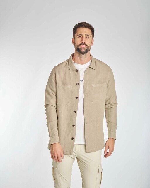 Мужская льняная рубашка оверсайз светло-цвета Spagnolo, бежевый
Мужская льняная рубашка оверсайз светло-цвета Spagnolo, бежевый
