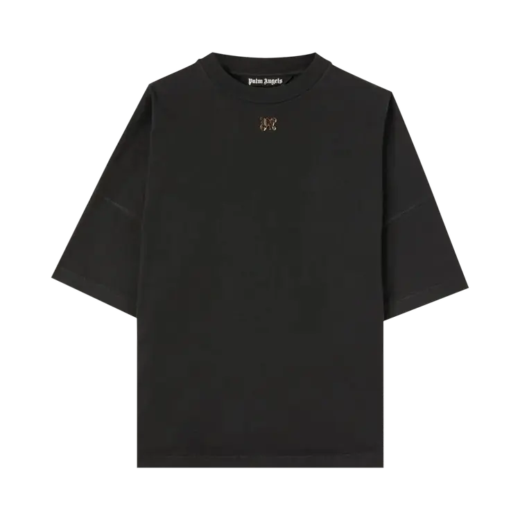 Футболка Palm Angels Foggy Logo Over 'Black/White', черный 
Футболка Palm Angels Foggy Logo Over 'Black/White', черный