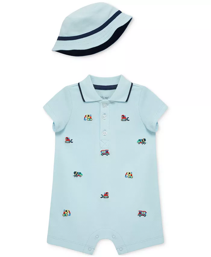 Комплект для мальчиков: вышитый хлопковый комбинезон и шляпа-ведро (2 предмета) Little Me, синий
Комплект для мальчиков: вышитый хлопковый комбинезон и шляпа-ведро (2 предмета) Little Me, синий