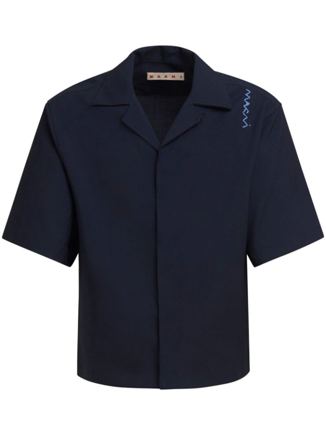 Рубашка с вышитым логотипом Marni, синий
Рубашка с вышитым логотипом Marni, синий