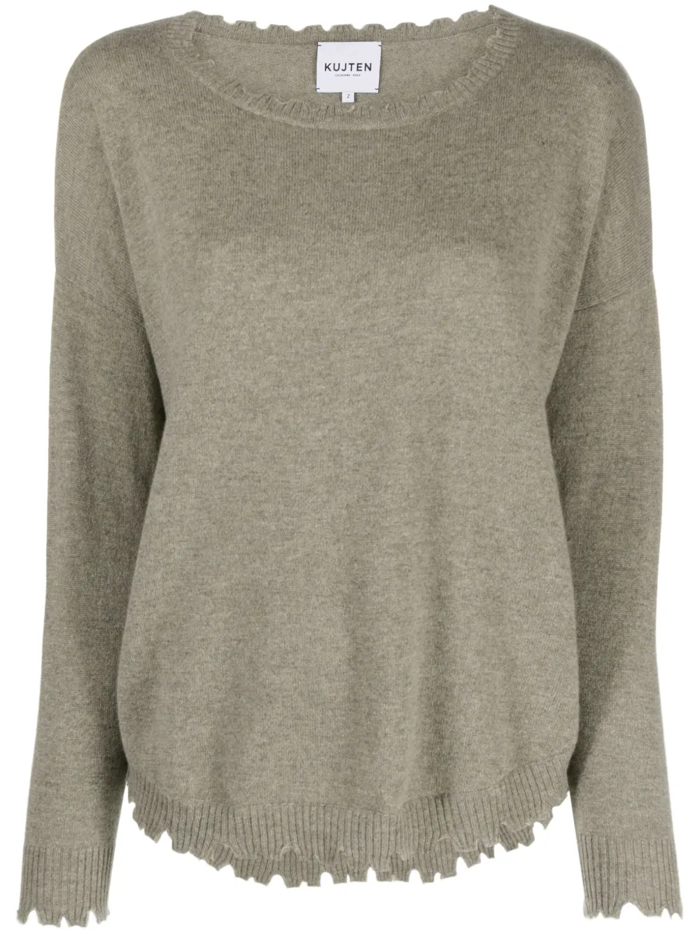 Кашемировый джемпер с круглым вырезом kujten, зеленый
Кашемировый джемпер с круглым вырезом kujten, зеленый