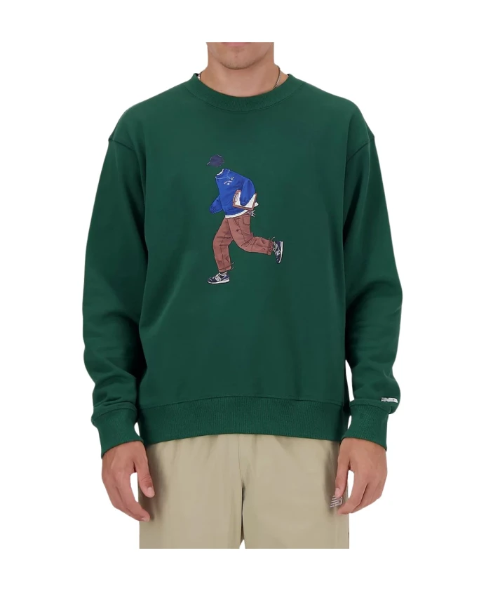 Хлопковая толстовка New Balance, зеленый
Хлопковая толстовка New Balance, зеленый