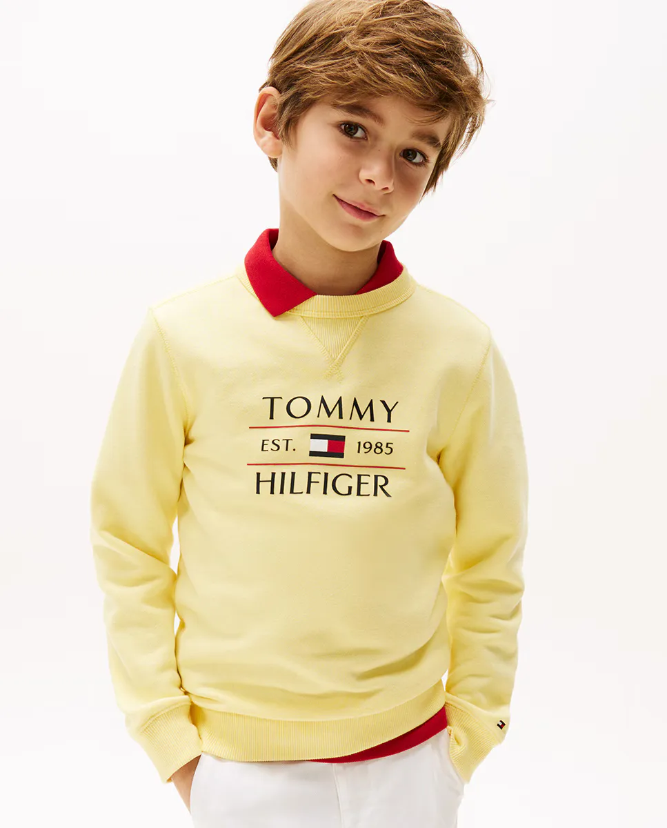 Свитшот для мальчиков с круглым вырезом и логотипом спереди Tommy Hilfiger, жёлтый
Свитшот для мальчиков с круглым вырезом и логотипом спереди Tommy Hilfiger, жёлтый