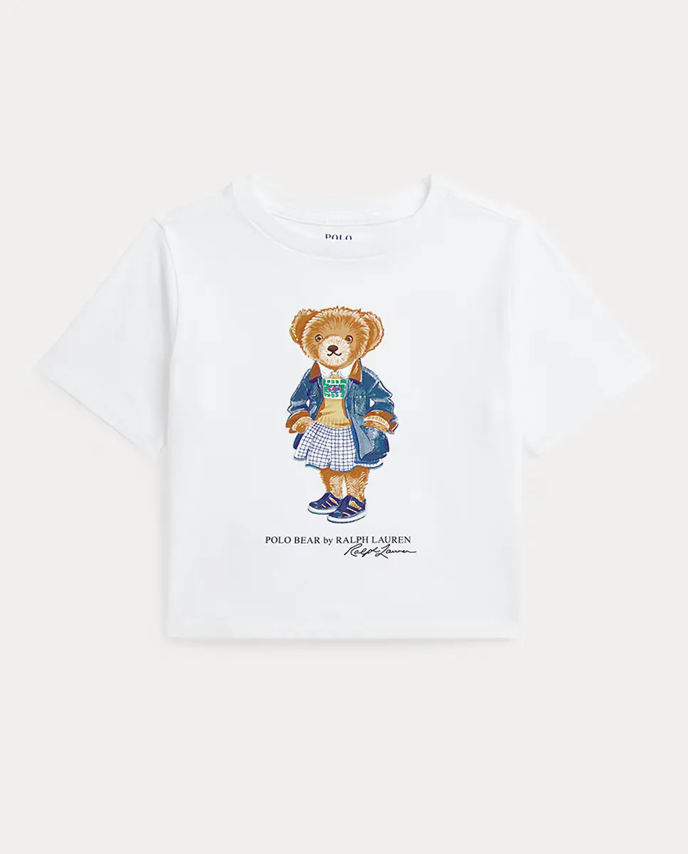 Футболка для девочки из хлопка с изображением медведя Поло Polo Ralph Lauren, белый
Футболка для девочки из хлопка с изображением медведя Поло Polo Ralph Lauren, белый