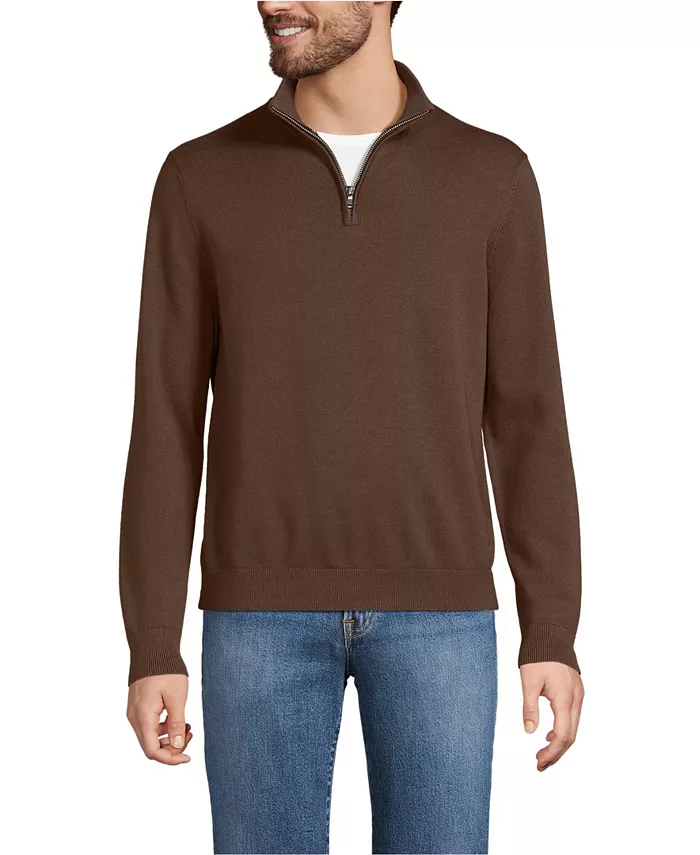 Мужской тонкий хлопковый джемпер с длинным рукавом и застежкой на четверть Lands' End, коричневый
Мужской тонкий хлопковый джемпер с длинным рукавом и застежкой на четверть Lands' End, коричневый