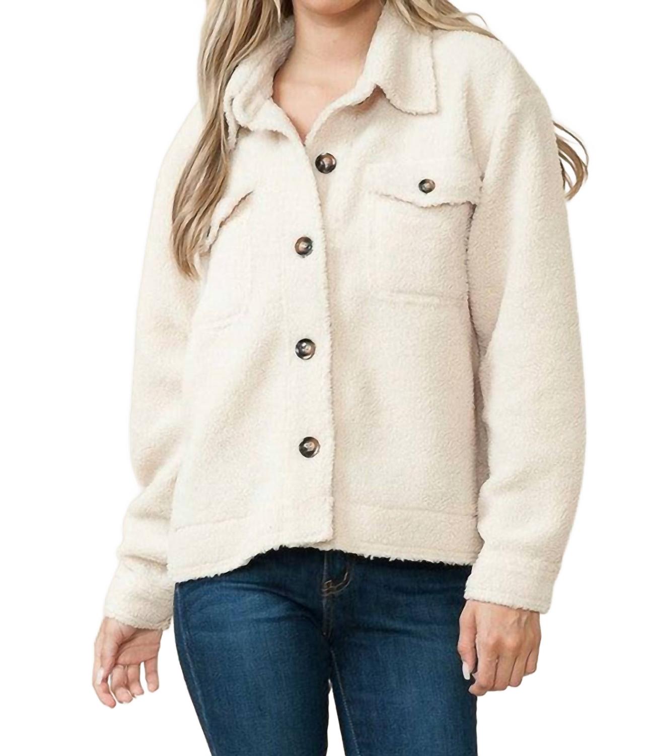 Айвори куртка из искусственного шерпа с ворсом Reborn J, слоновая кость
Айвори куртка из искусственного шерпа с ворсом Reborn J, слоновая кость