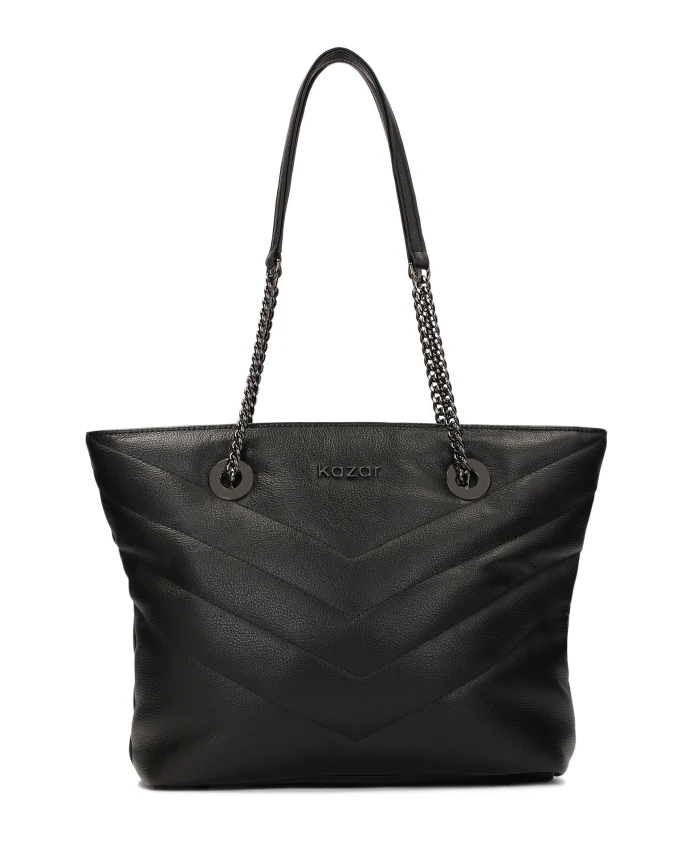 Вместительная сумка через плечо с металлической фурнитурой для оружия. Kazar, черный
Вместительная сумка через плечо с металлической фурнитурой для оружия. Kazar, черный