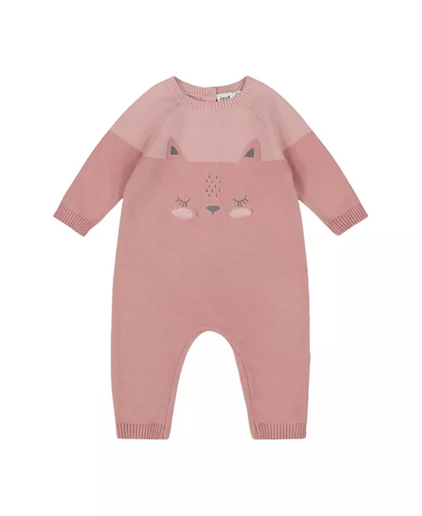 Вязаный двухцветный комбинезончик с кошачьим рисунком для девочек - для малышек Deux Par Deux, розовый
Вязаный двухцветный комбинезончик с кошачьим рисунком для девочек - для малышек Deux Par Deux, розовый