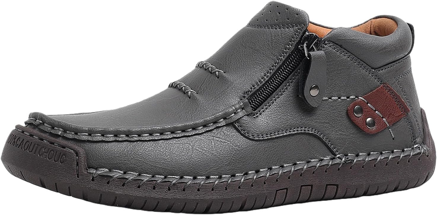 Мужские кожаные сапоги для вождения XDFVC, средние, ручной работы, ботинки Чакка до щиколотки, повседневные, с боковой молнией, повседневные туфли, мягкая подошва, легкие ортопедические, для улицы, вождения, походов и прогулок, серый
Мужские кожаные сапоги для вождения XDFVC, средние, ручной работы, ботинки Чакка до щиколотки, повседневные, с боковой молнией, повседневные туфли, мягкая подошва, легкие ортопедические, для улицы, вождения, походов и прогулок, серый