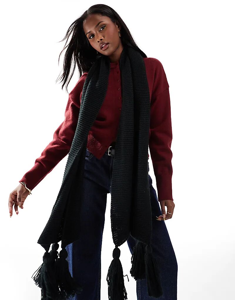 French Connection – Шарф с бахромой черного цвета
French Connection – Шарф с бахромой черного цвета