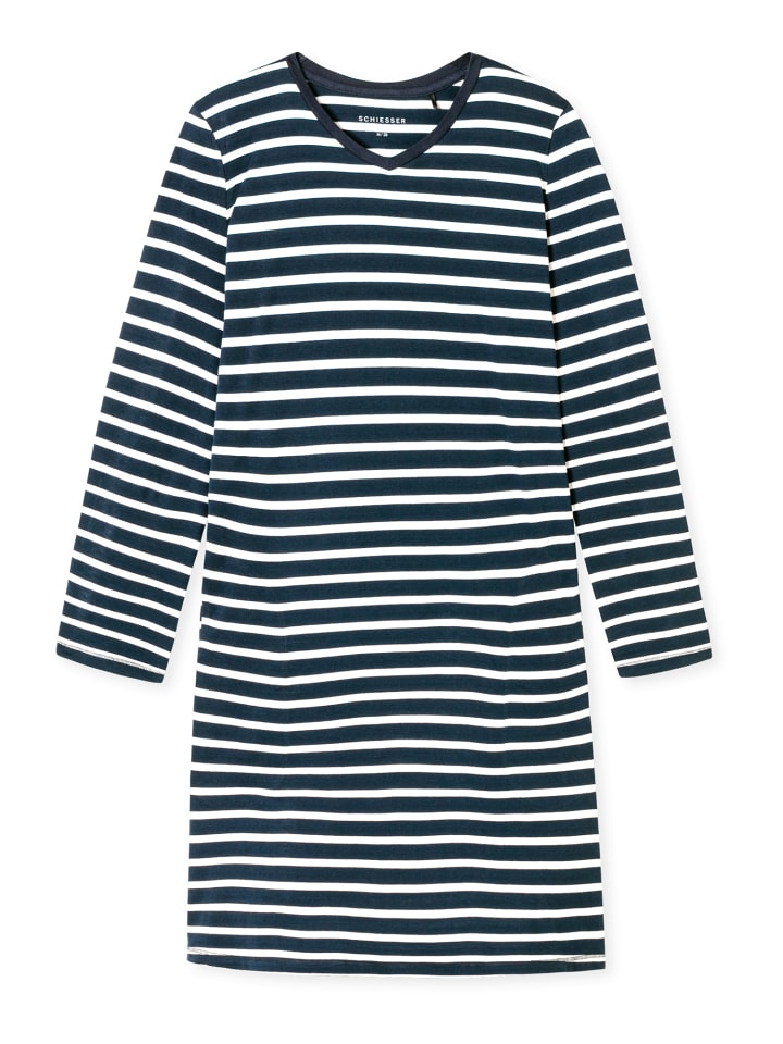 Schiesser Повседневная ночная рубашка базового оттенка темно-синего цвета
Schiesser Повседневная ночная рубашка базового оттенка темно-синего цвета
