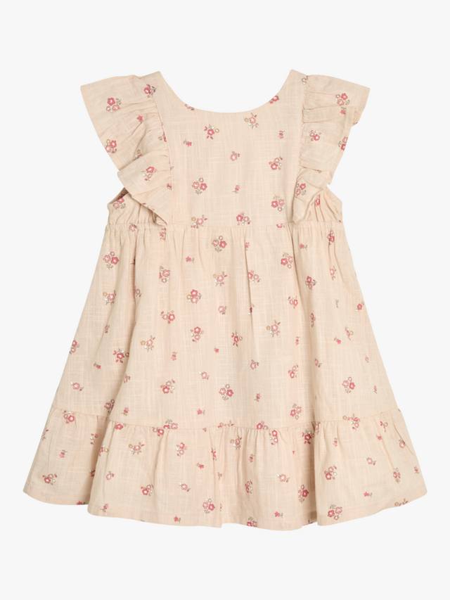 Детское хлопчатобумажное платье с v-образным вырезом на спине в цветочек JoJo Maman Bébé, цвет Natural 
Детское хлопчатобумажное платье с v-образным вырезом на спине в цветочек JoJo Maman Bébé, цвет Natural