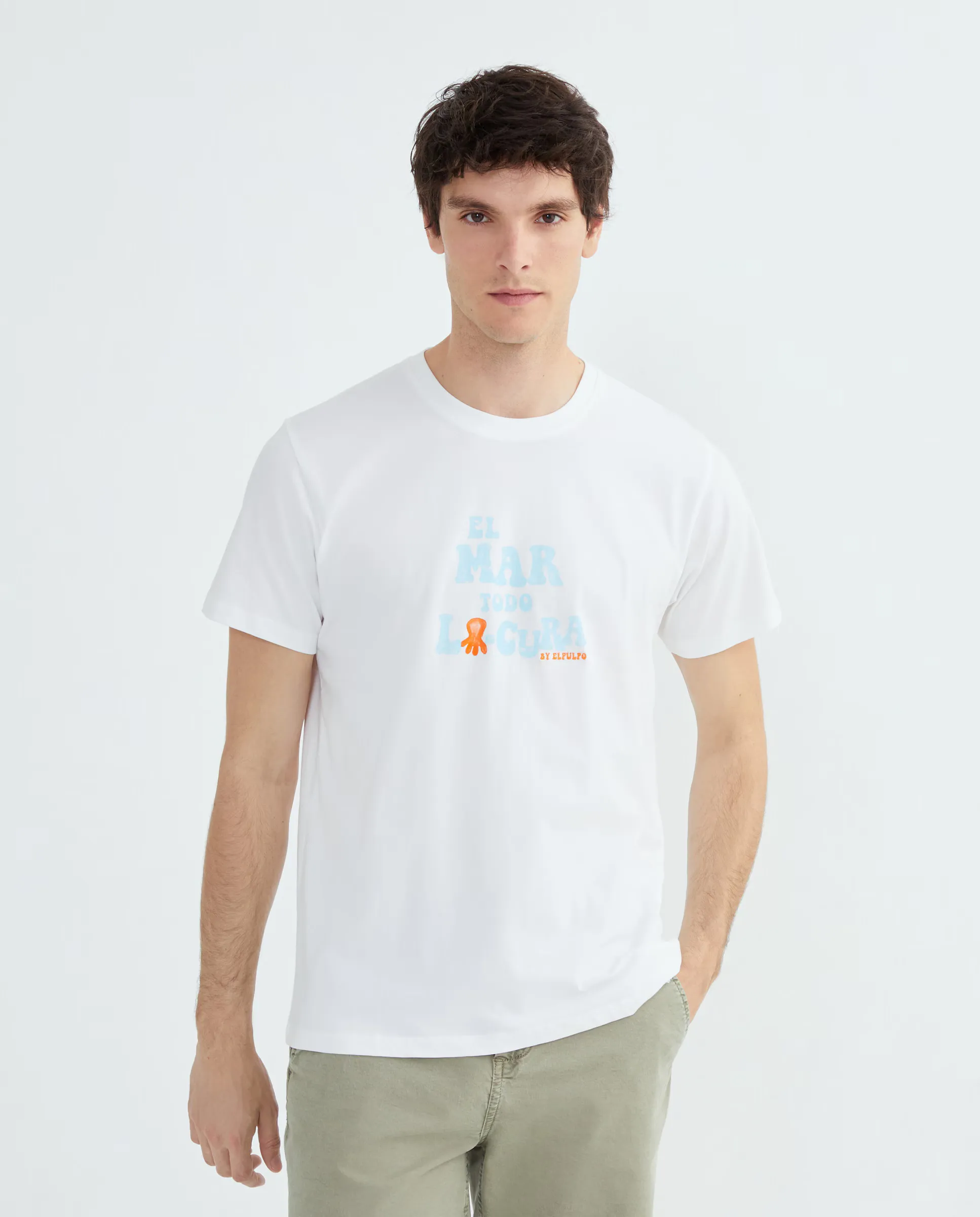Футболка мужская с коротким рукавом и круглым вырезом El Pulpo, белый
Футболка мужская с коротким рукавом и круглым вырезом El Pulpo, белый