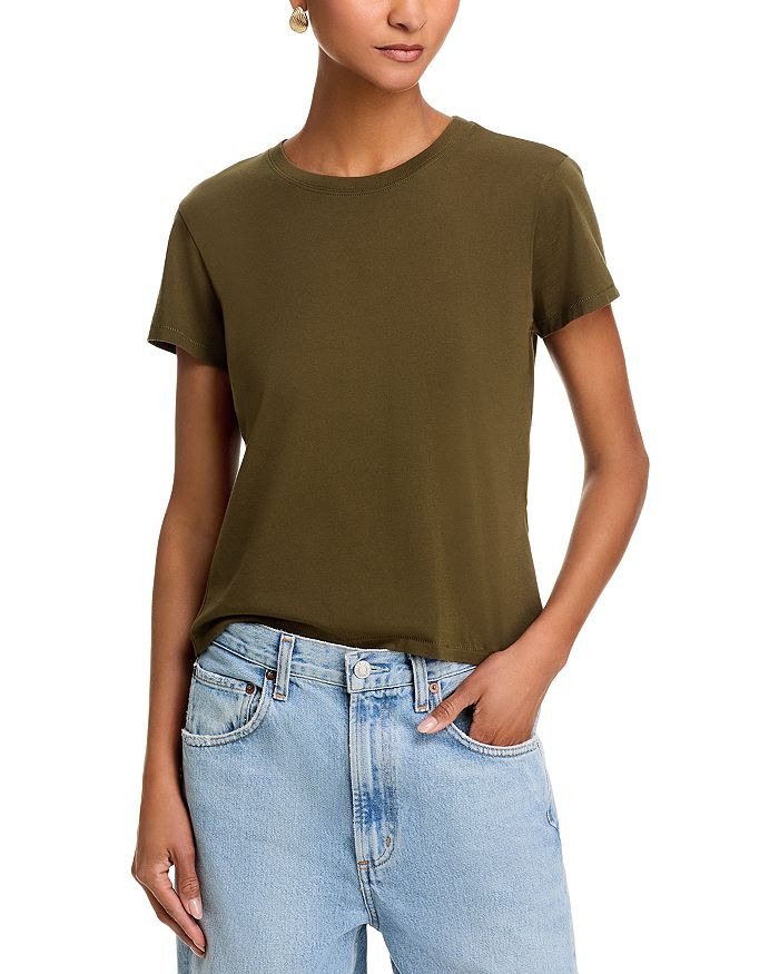 Облегающая футболка с круглым вырезом FRAME, зеленый 
Облегающая футболка с круглым вырезом FRAME, зеленый