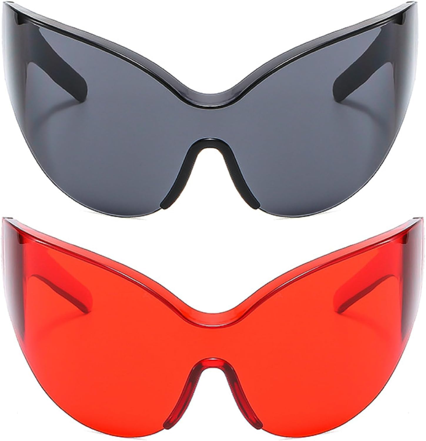 Солнцезащитные очки Y2K One Piece для женщин, винтажные, роскошные, в стиле хип-хоп, вогнутые, «кошачий глаз», модные солнцезащитные очки для мужчин mincl, 2pcs-black&red
Солнцезащитные очки Y2K One Piece для женщин, винтажные, роскошные, в стиле хип-хоп, вогнутые, «кошачий глаз», модные солнцезащитные очки для мужчин mincl, 2pcs-black&red