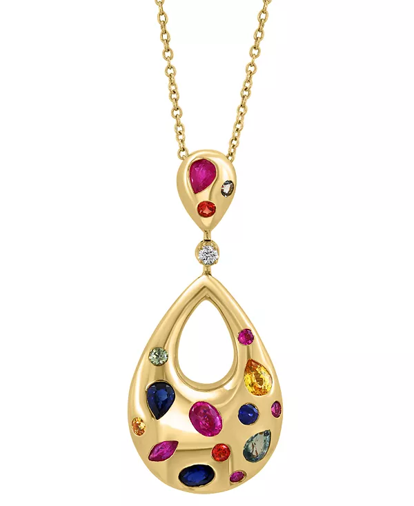 Ожерелье с подвеской из 14-каратного золота и серебра с бриллиантовым акцентом и несколькими сапфирами (1-5/8 карата), длина 17 дюймов + удлинитель 1 дюйм Effy Collection, sapphire
Ожерелье с подвеской из 14-каратного золота и серебра с бриллиантовым акцентом и несколькими сапфирами (1-5/8 карата), длина 17 дюймов + удлинитель 1 дюйм Effy Collection, sapphire