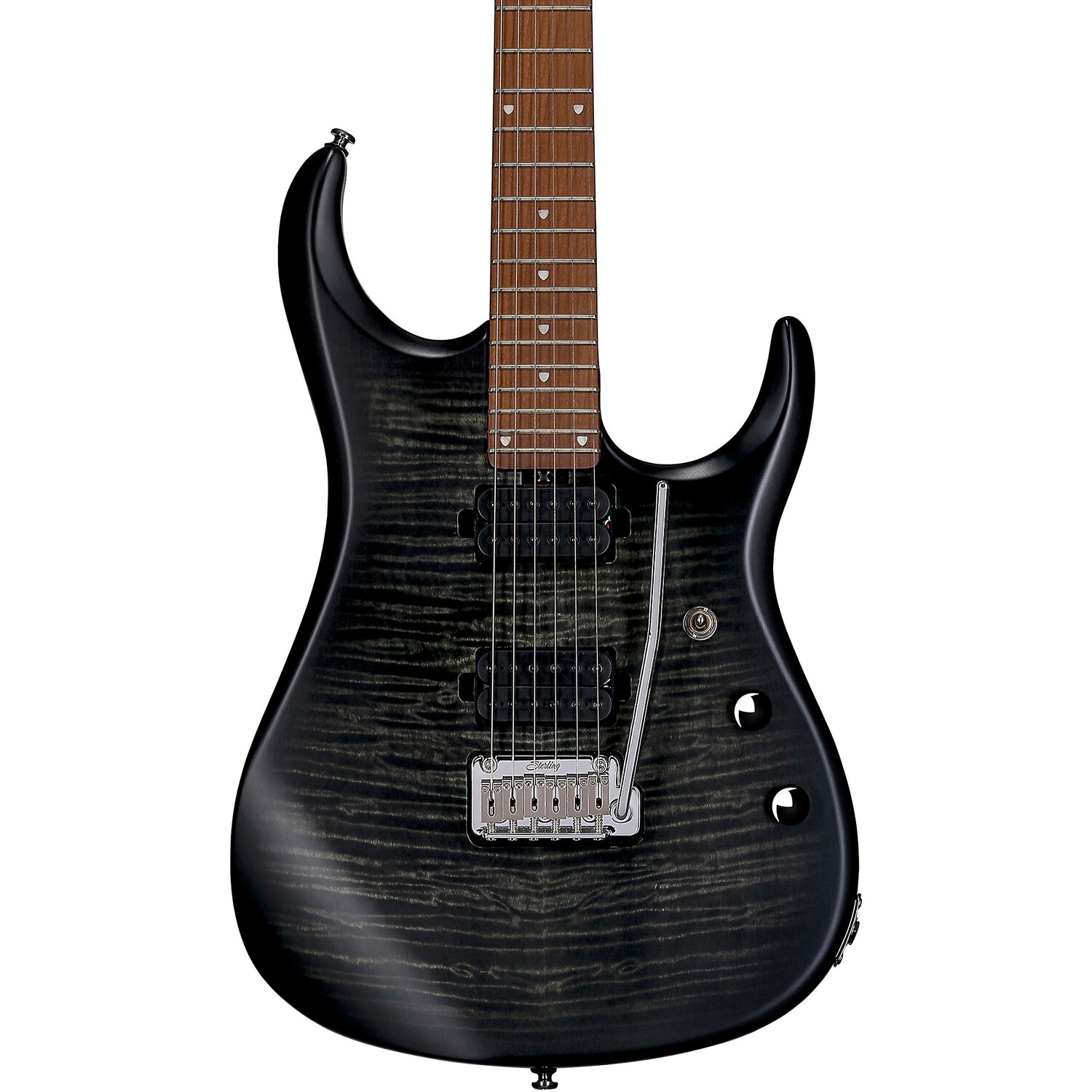 Sterling by Music Man JP150FM John Petrucci Signature Электрогитара Прозрачная черная морилка
Sterling by Music Man JP150FM John Petrucci Signature Электрогитара Прозрачная черная морилка