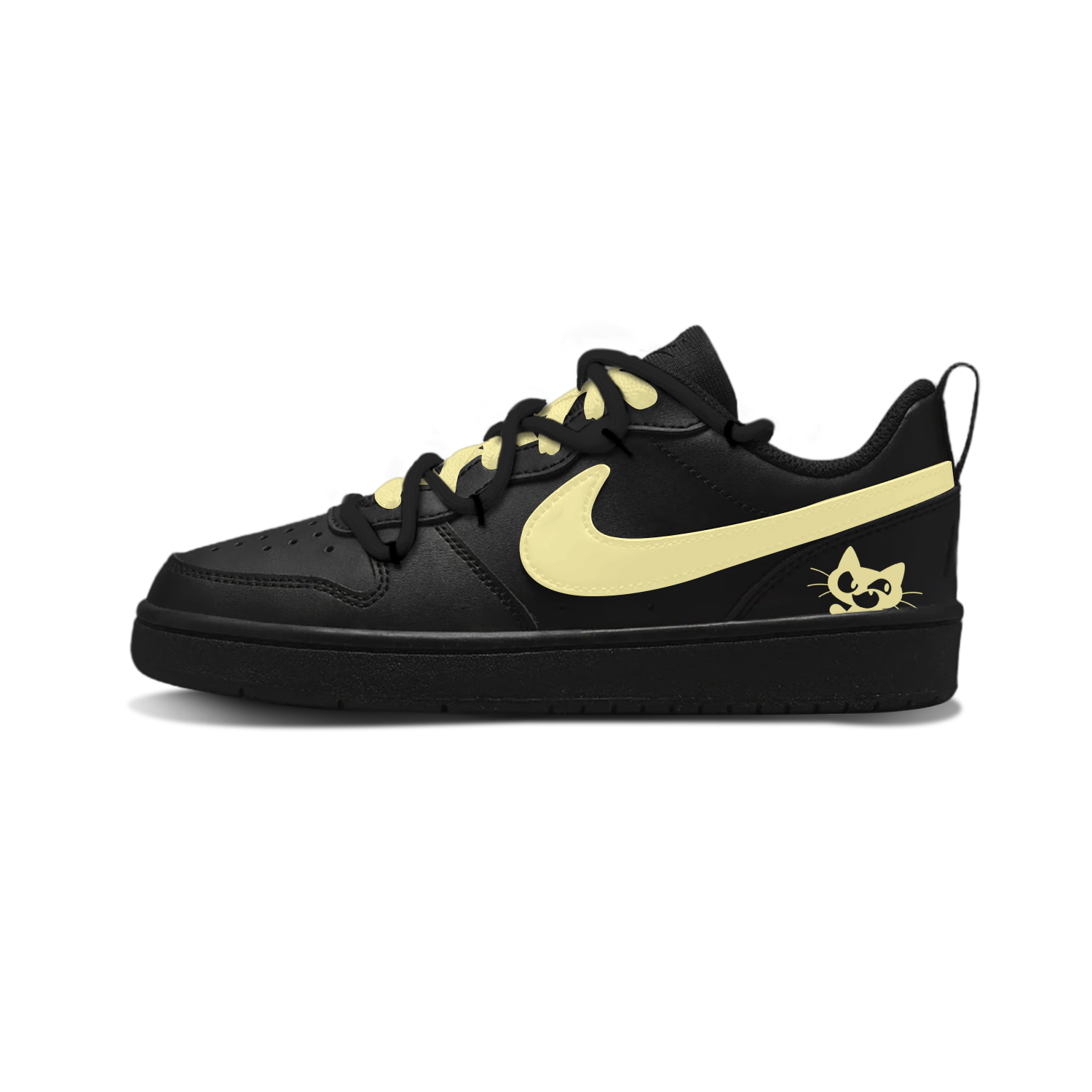Nike Кроссовки для скейтбординга Court Borough Yellow Strange Cat Slip Resistant низкие детские черные для подростков
Nike Кроссовки для скейтбординга Court Borough Yellow Strange Cat Slip Resistant низкие детские черные для подростков