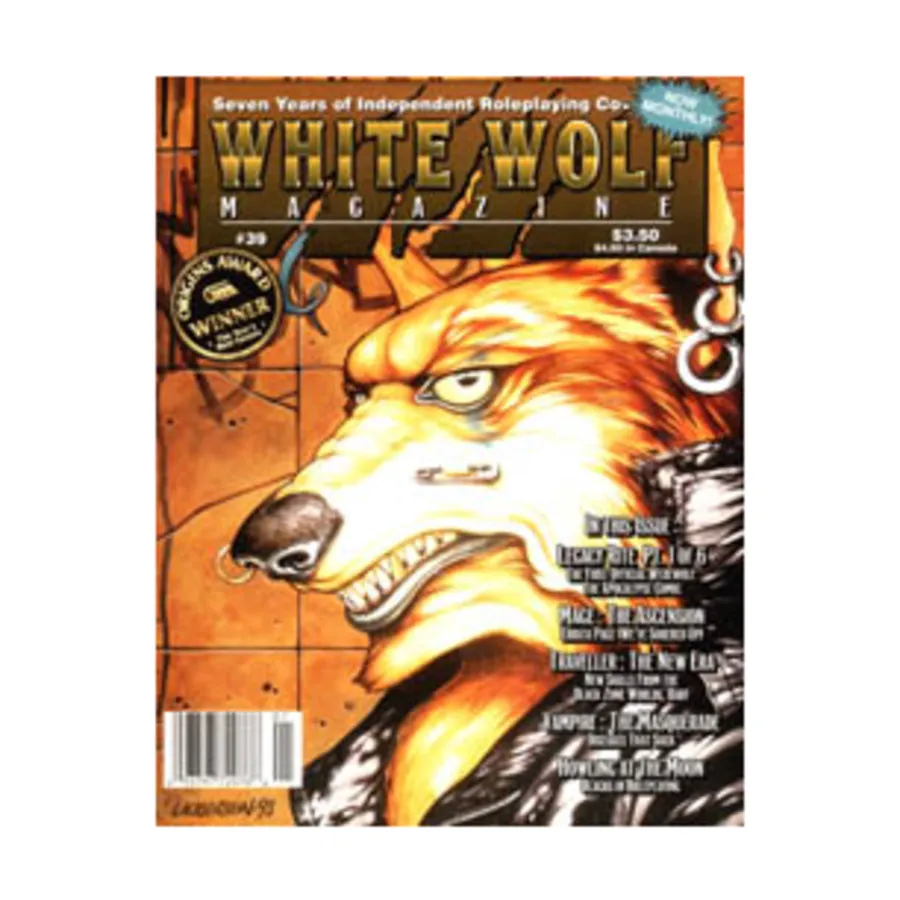 Журнал #39 "Traveller - The New Era, Howling at the Moon", White Wolf Magazine
Журнал #39 "Traveller - The New Era, Howling at the Moon", White Wolf Magazine