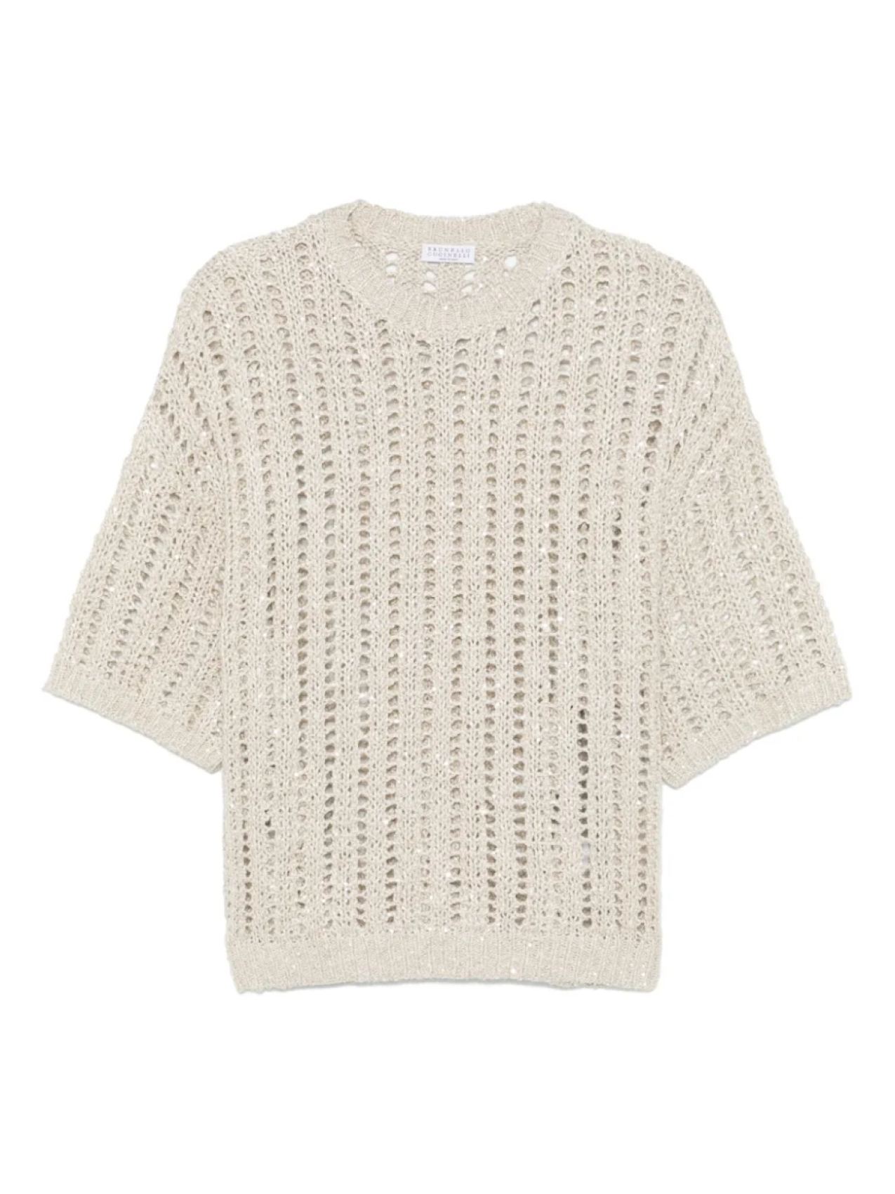 Футболка с пайетками Brunello Cucinelli, нейтральный
Футболка с пайетками Brunello Cucinelli, нейтральный