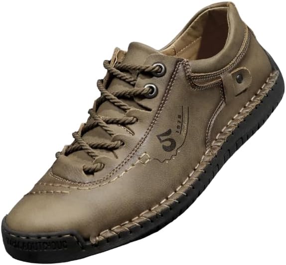 Мужские слипоны из кожи Hhhchpm - легкие полуботинки средней высоты для прогулок и вождения, хаки
Мужские слипоны из кожи Hhhchpm - легкие полуботинки средней высоты для прогулок и вождения, хаки