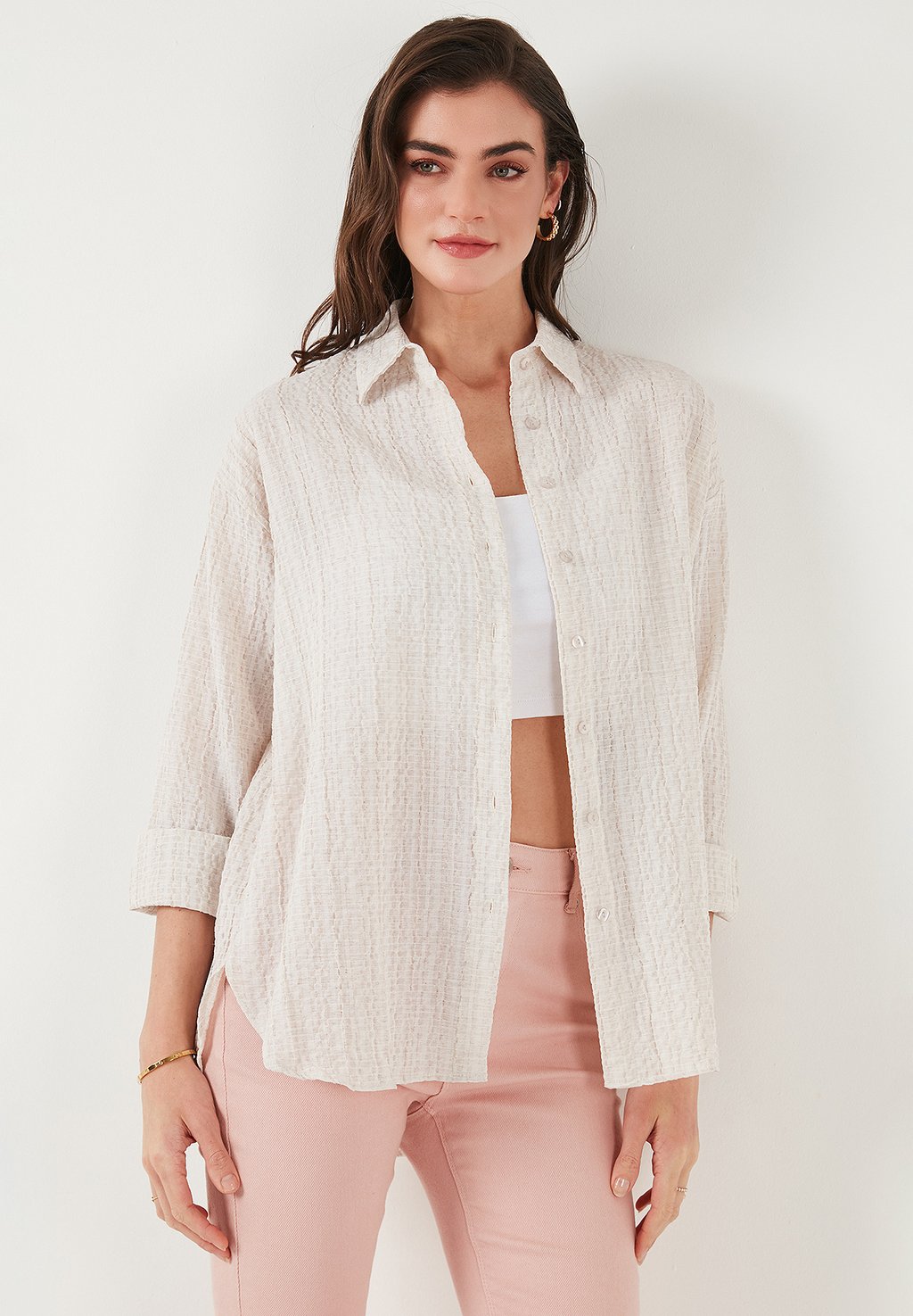 Блузка на пуговицах LELA, серый
Блузка на пуговицах LELA, серый