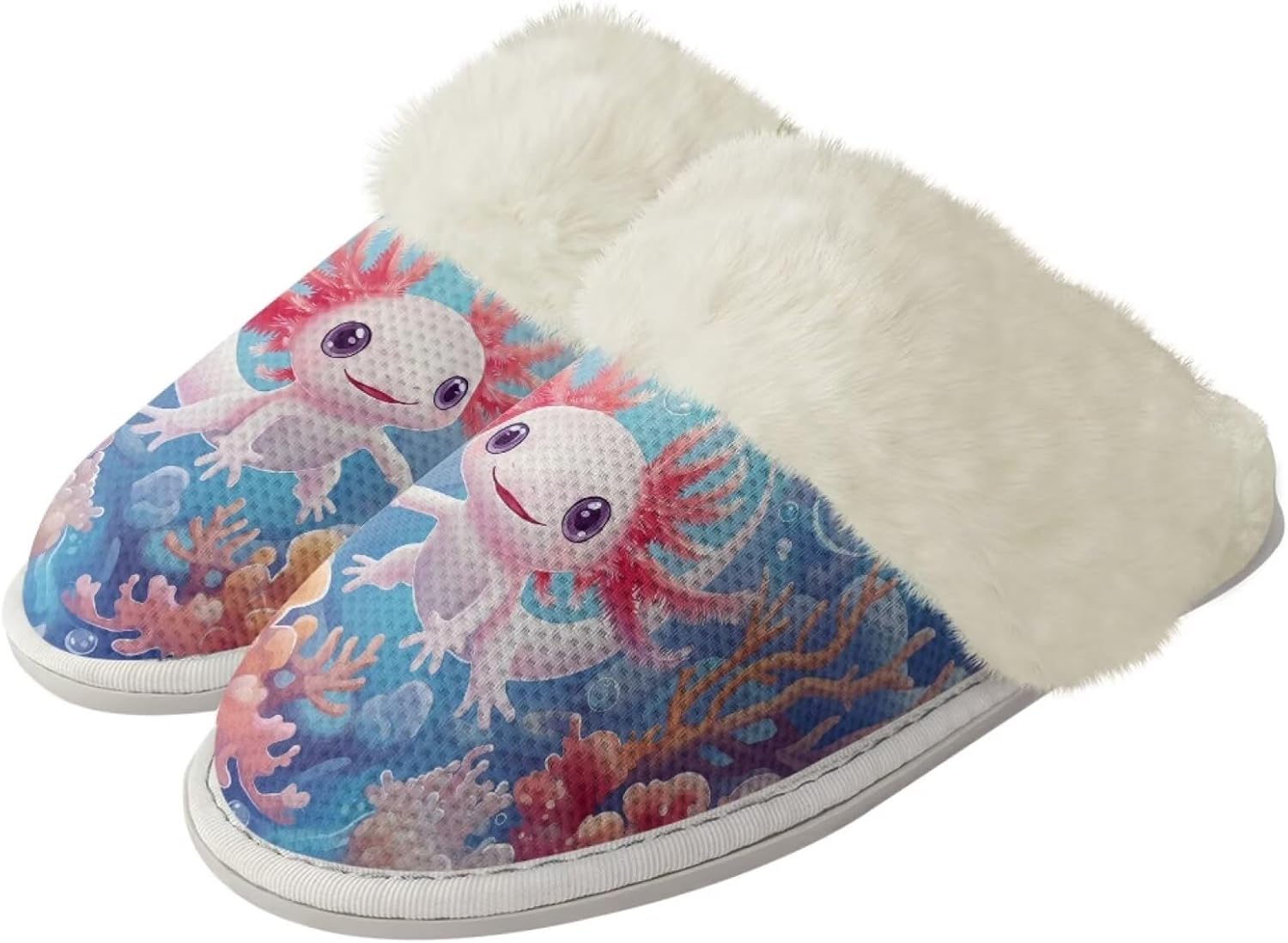 Женские и мужские забавные пушистые тапочки с животными для пары, противоскользящие домашние туфли с резиновой подошвой, уютные Xixirimido, Axolotl Coral
Женские и мужские забавные пушистые тапочки с животными для пары, противоскользящие домашние туфли с резиновой подошвой, уютные Xixirimido, Axolotl Coral