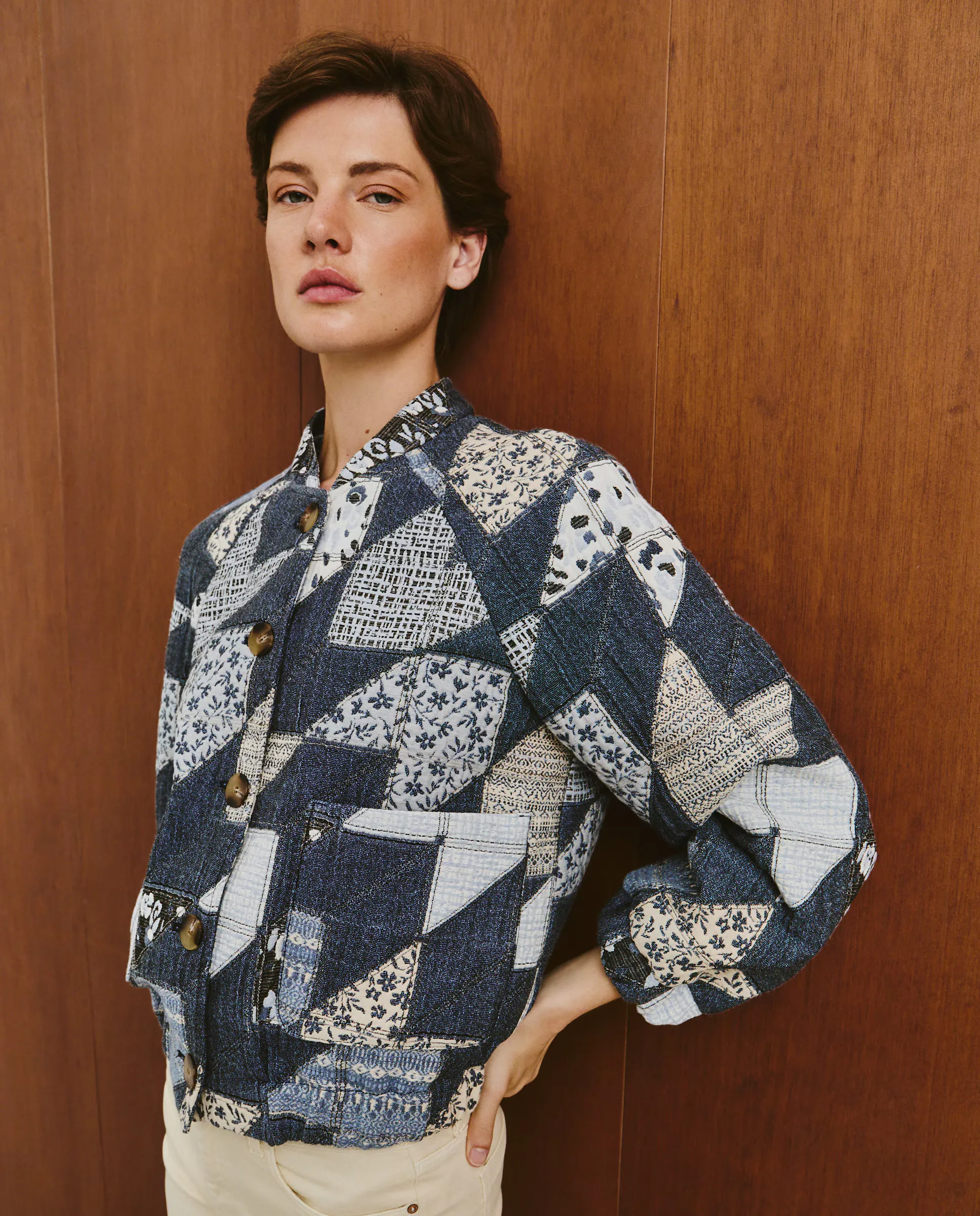 Бомбер женский в стиле пэчворк Southern Cotton, синий
Бомбер женский в стиле пэчворк Southern Cotton, синий