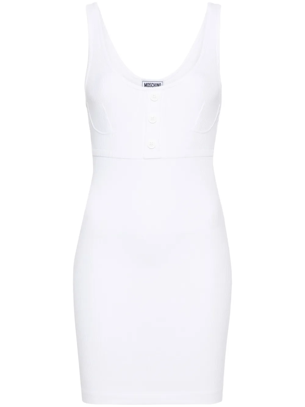 Платье мини в рубчик с U-образным вырезом MOSCHINO JEANS, белый
Платье мини в рубчик с U-образным вырезом MOSCHINO JEANS, белый