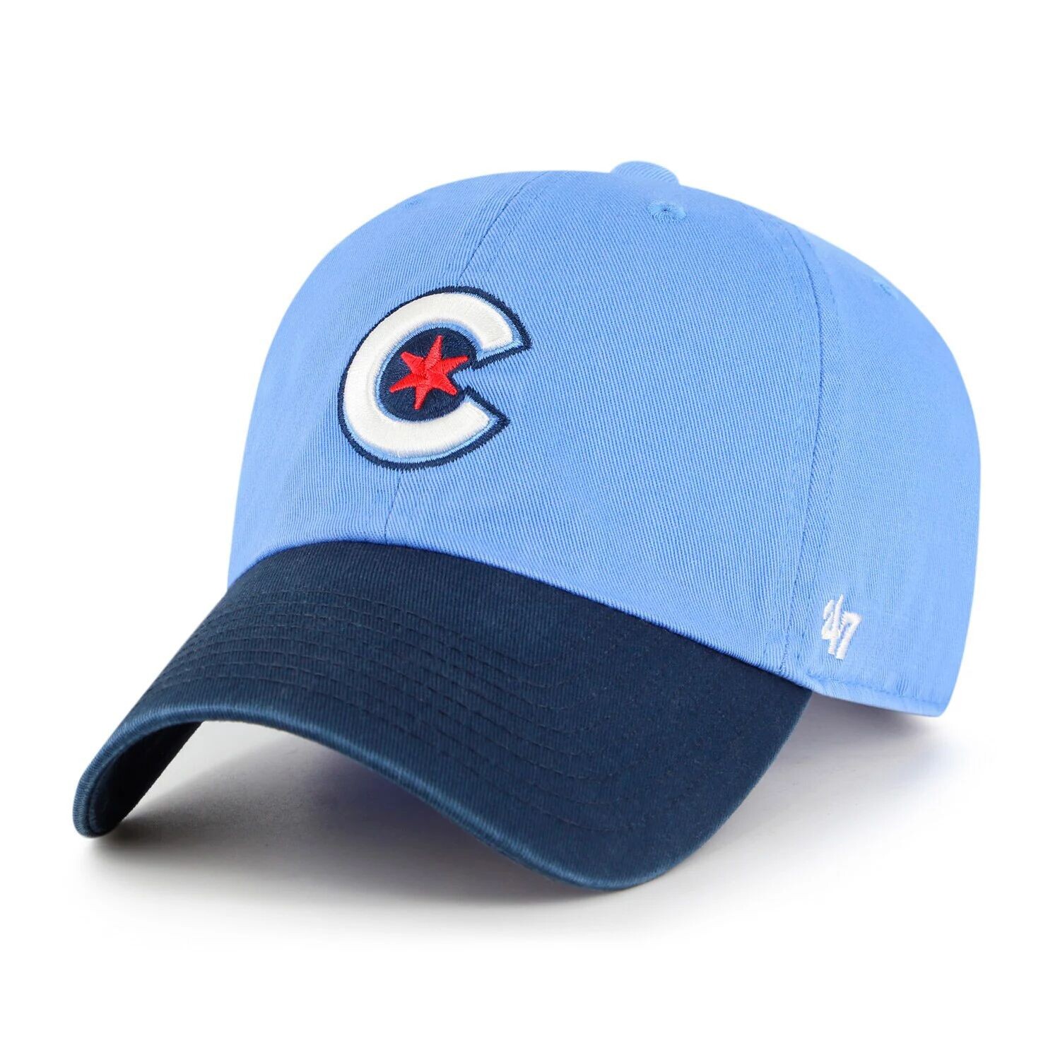 Мужская светло-синяя регулируемая шапка Chicago Cubs с кодом города City Connect Clean Up '47
Мужская светло-синяя регулируемая шапка Chicago Cubs с кодом города City Connect Clean Up '47