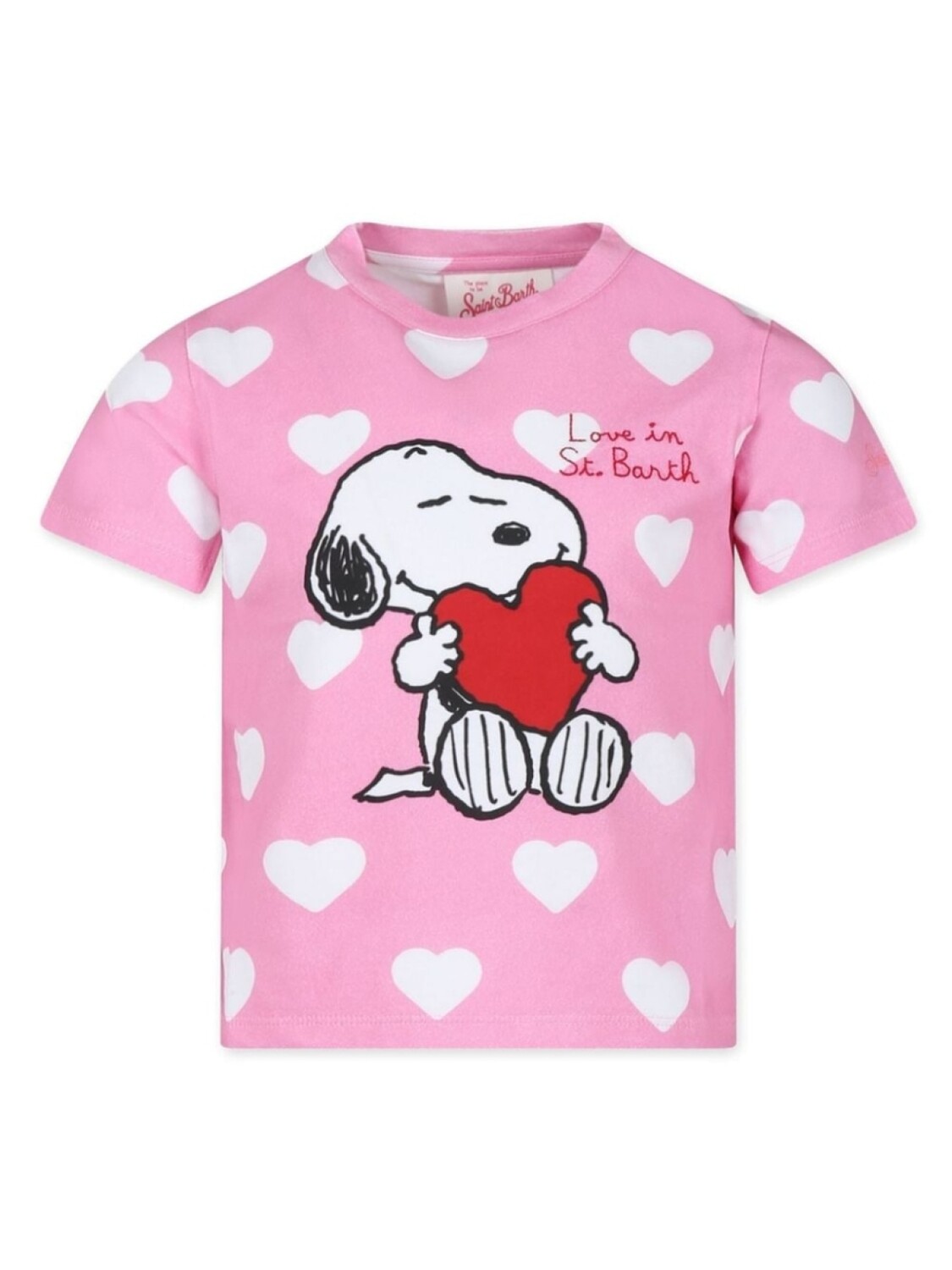 Футболка с принтом из коллаборации с Peanuts MC2 Saint Barth Kids, розовый 
Футболка с принтом из коллаборации с Peanuts MC2 Saint Barth Kids, розовый