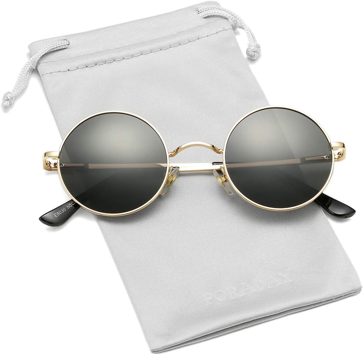 Классические круглые солнцезащитные очки в стиле ретро, поляризованные солнцезащитные очки в стиле хиппи, маленькие круглые солнцезащитные очки PORADAY, Gold Frame/Gray Lens
Классические круглые солнцезащитные очки в стиле ретро, поляризованные солнцезащитные очки в стиле хиппи, маленькие круглые солнцезащитные очки PORADAY, Gold Frame/Gray Lens