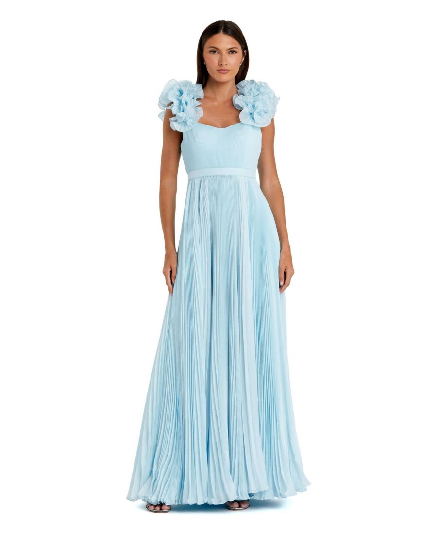 Женское плиссированное платье из органзы с оборками на бретелях Mac Duggal, Powder blue
Женское плиссированное платье из органзы с оборками на бретелях Mac Duggal, Powder blue
