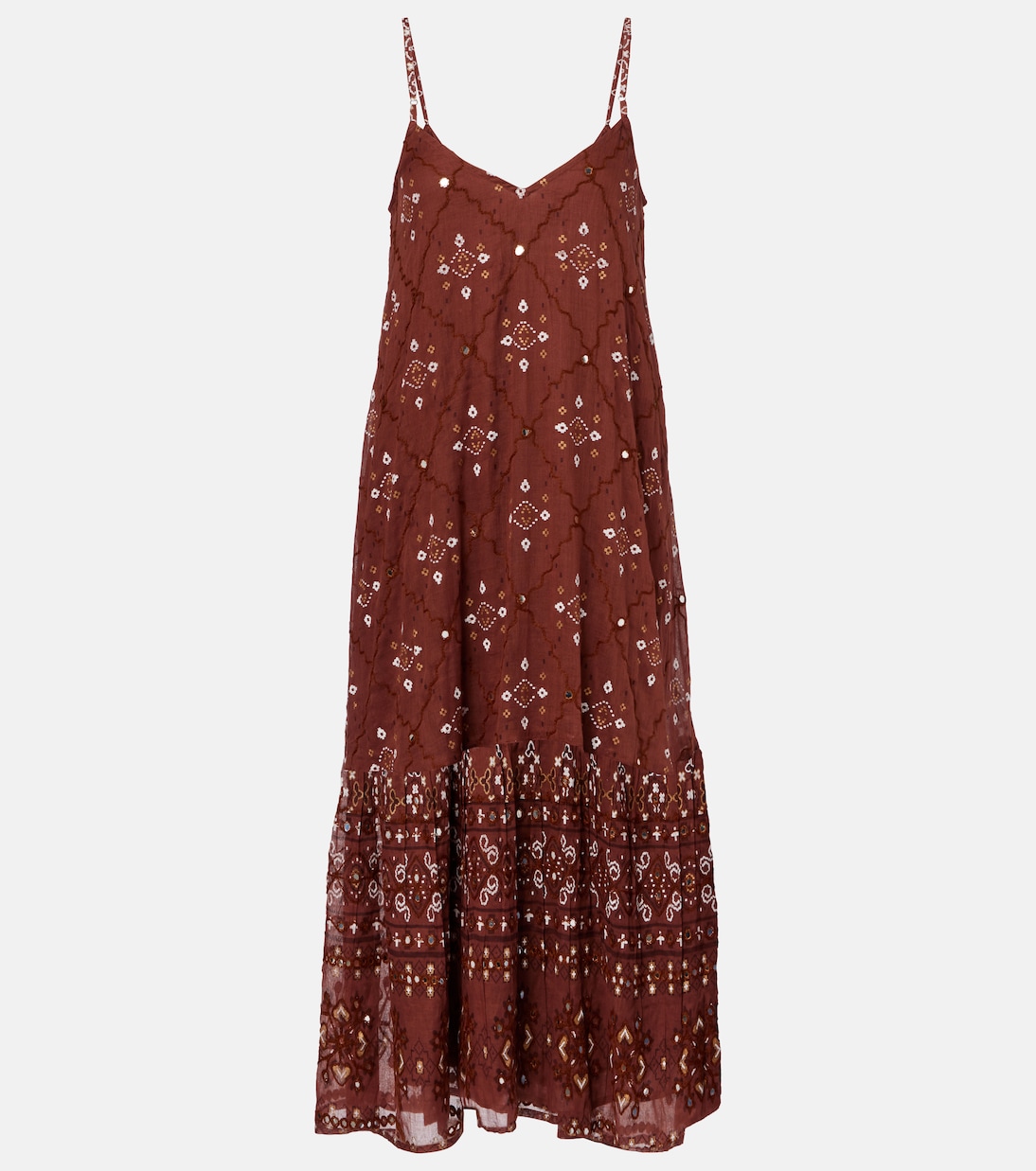 Хлопковое платье-сорочка с принтом Juliet Dunn, коричневый
Хлопковое платье-сорочка с принтом Juliet Dunn, коричневый